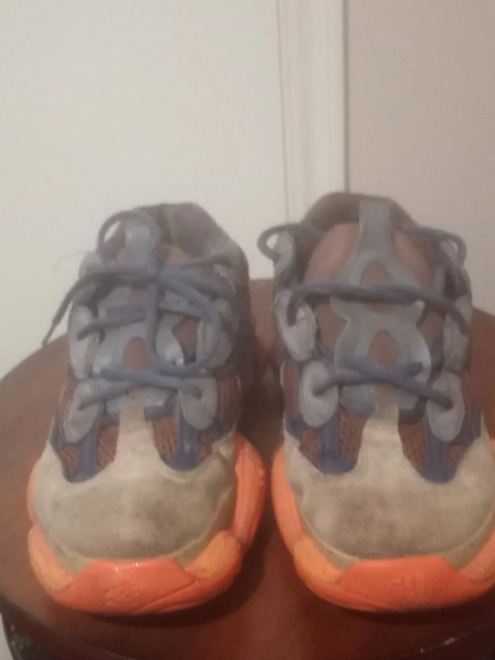 Adidas Yeezy 500 Enflame GZ5541 Mens Size 9 Orange Blue Brown Low Top Sneakers